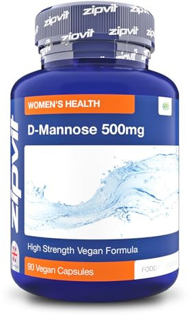 Zipvit D-Mannose Capsules, 1500mg High Strength Supplement for Men and Women, 90 Vegan Capsules for Daily Wellness