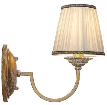Wall Light 'Lumiel' dimmable) in Bronze Made of Textile for e.g. Living Room & Dining Room (1 Light Source, E14) from Lindby | Wall Lighting, Wall lamp