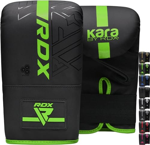 RDX Guantes de Boxeo para Entrenamiento Puñetazos, Maya Hide Cuero Kara Mitones para Saco Boxeo, Kick Boxing, Sparring, Muay Thai, Artes Marciales, MMA, Guantillas para Combate Training, Manoplas
