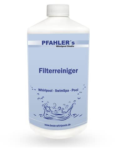Pfahler´s Whirlpoolstudio Filterreiniger flüssig 1 Liter Filter Cleaner für Whirlpool und Pool Kartuschenreiniger Filterkartuschen Lamellenfilter Reiniger
