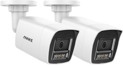 ANNKE 4K PoE CCTV Security Camera with Smart Human/Vehicle Detection, Spotlight Color Night Vision, IP67 Weatherproof, 8MP IP PoE Camera Supports Audio Recording, MicroSD Card Slot, C800 2 Pack