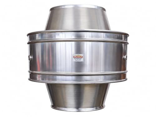 BLINDOCOM Comignolo cappello inox antivento, aspirafumo, attivatore di tiraggio naturale antintemperie antipioggia (230 mm)