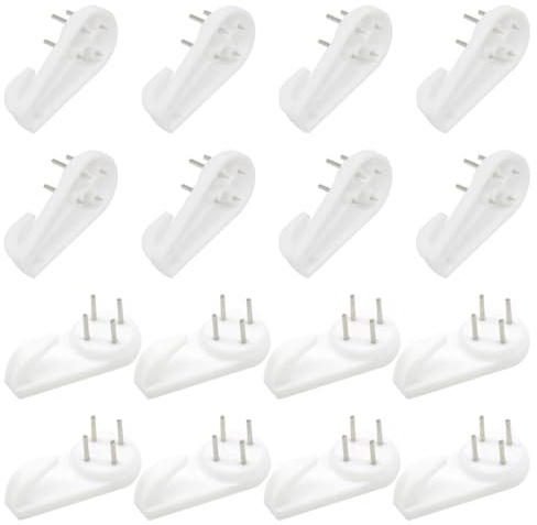 Hocansen 30 Stück Bildaufhänger 39mm Spurlose Bilderhaken Weiße Non-Trace Hardwall Bild Haken Picture Hanging Hook Für Hängende Fotorahmen (39x19x8/XK-SL)
