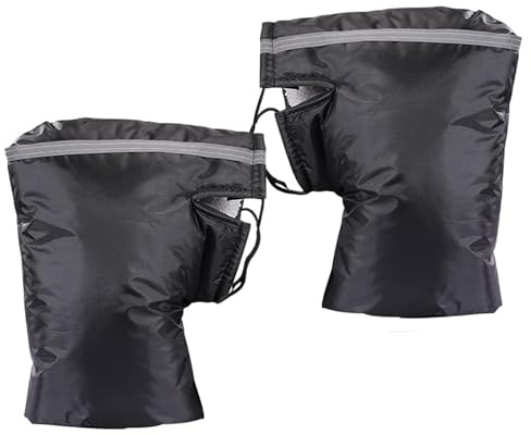 CaiTang Gants de Guidon Moto Universel Hiver - Étanche Coupe-Vent Protection de Main Chaud Anti-Froid - Imperméables Installé sur Poignée pour Scooter Cyclisme Motocyclette