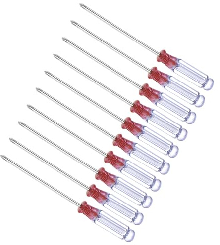CoCud 10 Pièces Mini Tournevis Phillips Taille 3,0 mm Longueur 127 mm