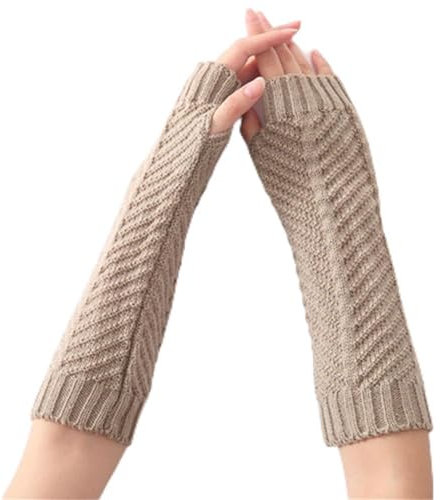 Warmer Strick-Armwärmer Warme Handschuhe for Männer und Frauen, gestrickte Strickarmbezüge (Color : Colour 2, Size : Free size)