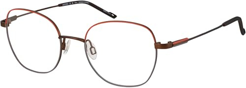 AD LIB Brille mit Sehstärke für Damen optional mit Sonnenbrillentönung oder Blaulichtfilter, Quadratisch, gefertigt aus Titan, Modell: AB3600-50-BR (inklusive Brillenetui)