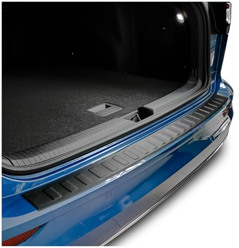 tuning-art Ladekantenschutz passend für für VW Golf 8 Variant/Kombi 2020- | Schwarz Pulverbeschichtet Edelstahl Passgenau Abkantung Spezialklebeband Reinigungstuch Montageanleitung Rostfrei