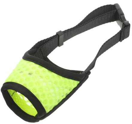 BESPORTBLE Hundemaulkorb Für Kleine Und Mittelgroße Hunde Atmungsaktive Und Verstellbare Hundemaske Zum Schutz Vor Beißen Lecken Und Kauen Für Und Training Fluoreszierendes