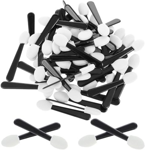 Giantree 50 Stück Lidschatten-Applikatoren Schwamm Pinsel Wiederverwendbare Kleine Pinsel Make-up-Werkzeuge