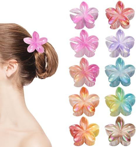 Mollette Capelli Donna Fiore, 10 Pezzi Pinze per Capelli, Fermagli Antiscivolo per Ogni Occasione
