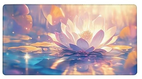 Loto Alfombrilla Gaming XXL 1600x800X0.3MM Grande Alfombrilla Ratón Blanco Alfombrilla Escritorio Oficina Accesorios, Mouse Pad Mejora La Precisión Y La Velocidad, 160X80 CM, Regalo Mujer -400