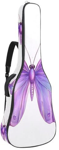 Gitarrentasche mit Ozeanwellen-Muster, gepolsterte Tasche für Akustikgitarre, Rucksack mit verstellbaren Schultergurttaschen, Mehrfarbig 04, 42.9x16.9x4.7 in, Lässiger Tagesrucksack