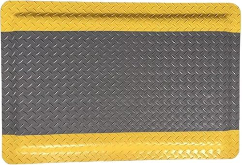 Industrielle Anti-Ermüdungs-Bodenmatte mit strapazierfähigem Diamantschwamm, ergonomische Arbeitsplatzmatte für Komfort und Unterstützung, 70 x 190 cm, Farbe: Grau, B: 70 cm