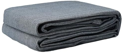 vidaXL Zeltteppich Blau und Grau 400 x 200 cm Polyethylen, Campingteppich, modern, leicht, faltbar, UV-beständig, einfacher zu reinigen, für Sommerabenteuer