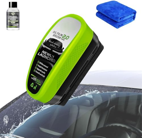 Nettoyant Vitres voiture Clear Vision, Brosse de Nettoyage Pour Vitres, Dégraissant Vitres Pour Pare-brise en Verre (1, vert)