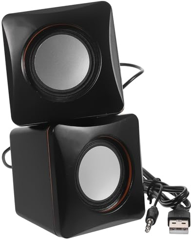 FUNNETOYU Mini Altavoces USB para Ordenador de Escritorio Altavoz Portátil Conexión USB Diseño Compacto y Ligero Sonido Estéreo Graves Profundos Adecuado para PC y Portátil