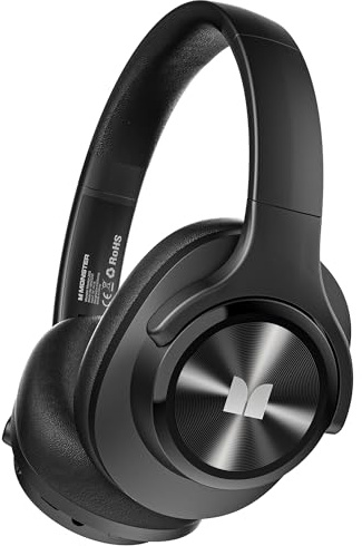Monster Mission 200 Bluetooth Headphones, Wireless Over-Ear Bluetooth with 3 EQ Modes,60H Playtime, Low Latency HiFi Stereo Foldable Lightweight Headset, Deep Bass for Home Office Cellphone PC Ect