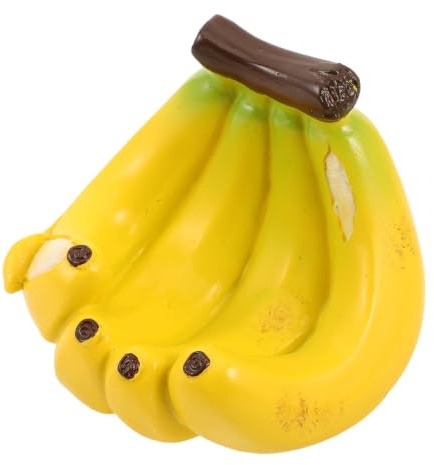 MERRYHAPY Mangeoire à Oiseaux de Banane Réaliste, Portable en Résine Jaune, Suspendue aux Arbres pour Jardins et Patios, Dimensions 12x10x9,5cm