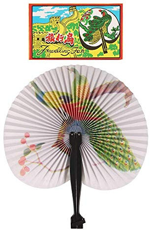 12 Folding Paper Fans - Pretty Chinese Designs - Girls Party Loot Bag Filler