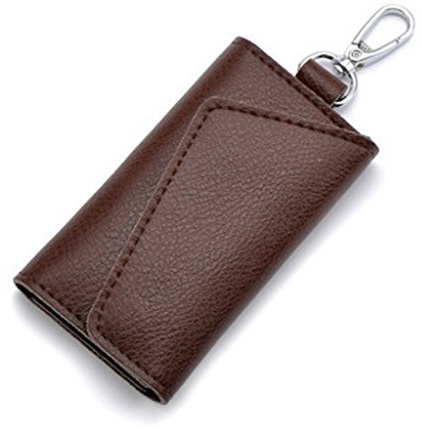 Brilliance Co Etui Porte-Clé Cuir, Pochette Porte Cles Cuir, Coffee, S, Etui Porte-clés