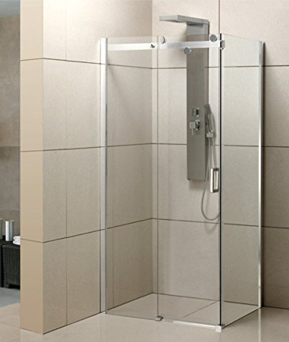 Mai & Mai Cabine de Douche en Angle Transparent sans Receveur 90x120x195cm