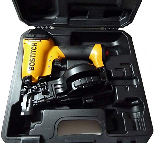 Bostitch RN46K-1-E CT Dachpappnagler Druckluft Nagler Coilnagler im Transportkoffer Kontaktauslösung, bis 45mm
