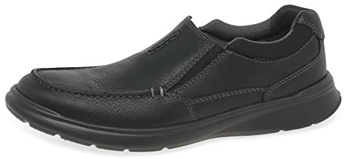 Clarks Hombre Cotrell Free Mocasines, Negro (Black Oily Leather), 44 EU