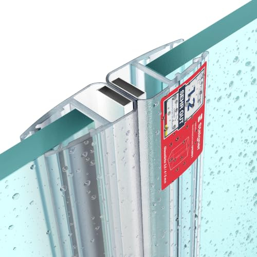 STEIGNER Joint magnetique douche UKM01 184 cm (1 pc.) - Joint porte de douche d’angle, pentagonale, arrondie, en niche ou quart de cercle avec porte 3,5-5 mm - Étanchéité, Protection contre les fuites