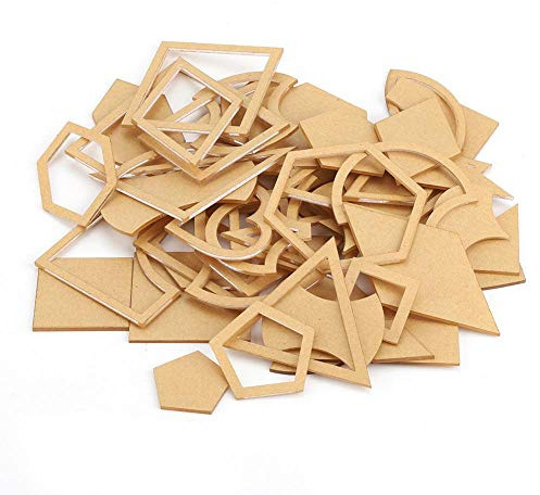 Juego de 54 plantillas acrílicas transparentes para acolchar, varios patrones para manualidades de cuero, herramientas de costura y manualidades