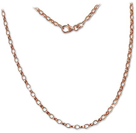 SilberDream Erbskette 925 Silber vergoldet Halskette oval 45cm rose D2SDK26045E ein schönes Geschenk zu Weihnachten, Geburtstag, Valentinstag für die Frau
