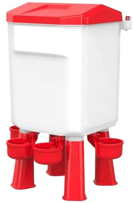 yasoe Abreuvoir pour Poulet Suspendu en Plastique. Abreuvoir à Volaille avec Pieds Amovibles pour Poulet, Dinde, Oie, Canard, Pigeon. Capacité de 7L.
