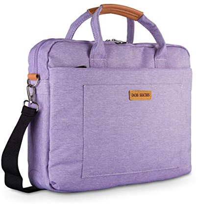 DOB SECHS 15-15.6 Zoll Laptoptasche Aktentaschen Handtasche Tragetasche Schulter Tasche Notebooktasche Laptop Sleeve Laptop hülle für bis zu 15-15.6 Zoll Laptop, violett