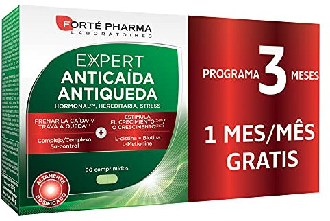 Complementos Anticaida Ayuda a Frenar la Caída del Cabello y Estimulante de Crecimiento con Biotina. EXPERT ANTICAÍDA, 90 Comprimidos. - Forté Pharma