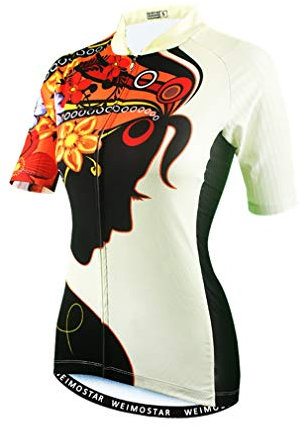 Damen Radtrikot 2020 Fahrradbekleidung Tops Kurzarm MTB Sport Wear Gr. X-Large, Mädchen Weiß