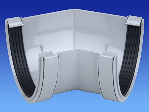Osma 9T904G Deepline PVC-U 113 mm 45 gradi angolo in grigio - grondaia