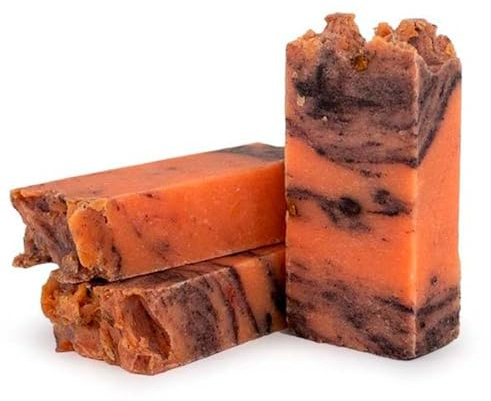 Jabón natural de Canela y Naranja (90g) - Todo tipo de piel - Mejora la piel con acné e irritada - Exfoliante suave