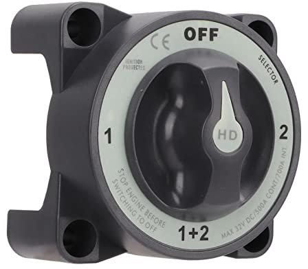Batterieschalter, Batterietrennschalter Zuverl?ssiger 4 Positionen Heavy Duty 500A Boote Wohnmobile