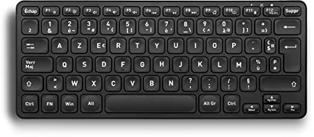 Perixx PERIBOARD-732 Mini Clavier rétro-éclairé sans Fil - Touches Ciseaux de Type X - rétro-éclairé Blanc - AZERTY Français