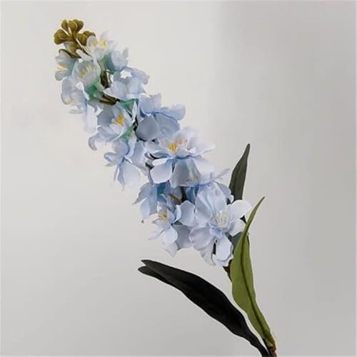 HXSCOO 10 Stück Kunstseide Rittersporn Violett Rittersporn Beige/Rosa/Rose Rot/Orange/Hellblau Farben Cymbidium Orchideen Blumen (Color : Light Blue)