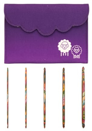 KnitPro Virknål Set, Symfonie Trä dubbelsidig, 3.00-8.00mm