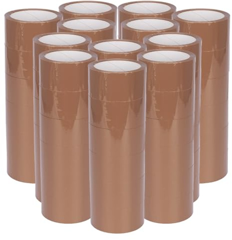 verpacking PP-Klebeband 50 mm x 66 m Braun [Ausführung, Farbe & Stückzahl wählbar] extra leise abrollend Paketklebeband Packband Verpackungsklebeband 72 Rollen