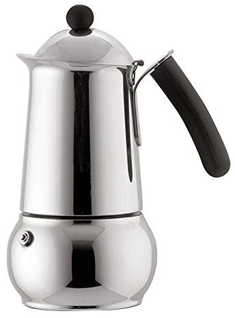 OQHAIR Mocha Pot Moka Pot Cafetera de Mano de Acero Inoxidable Cafetera Espresso Cafetera Mocha Cafeteras para Estufa (Color: Plata Tamaño: 6 Tazas) (Plata 6 Tazas)