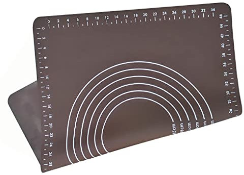 SUIOPPYUW Tapis de pâte en Silicone avec Mesure Feuille de pétrissage de pâtisserie Flexible Planche de Cuisson résistante à la Chaleur Accessoires ménagers