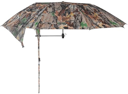 Kalkal Tree Stand Umbrella, 58 Wide Camo Hunting Umbrella for Tree Stand, Weather-Resistant Treestand Roof Quick Set, Portable Hunting Accessories