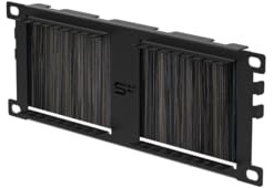 Stalflex | borstgenomföring professionell rack 10 tum 2U, metall, svart | ledningslist med kabelorganisatör borstpanel servrar rack 10 tum