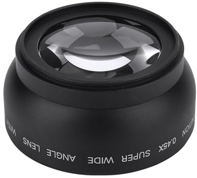 LOCADENCE 52 mm 0,45 X Weitwinkel Universal Konvertierungs Makroobjektiv, Professionelles Weitwinkel Makroobjektiv aus Optischem Glas für DSLRS Digitalkameras