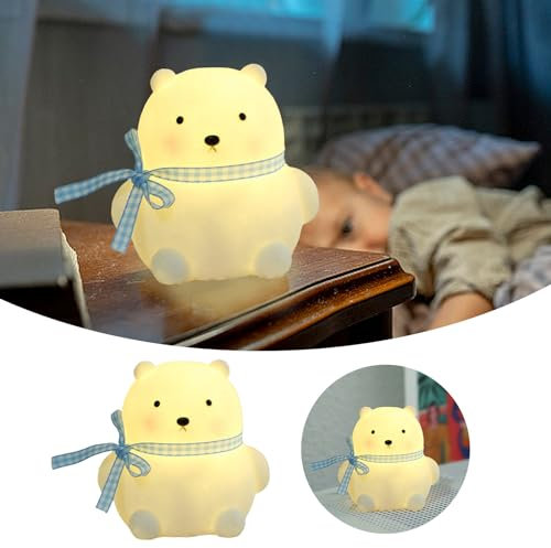 Projector for Bedroom Adults Delicacy Cute Bear Puppy Night Light Cartoon Animal Battery Powered Kids Bedside Galaxy Projector (Blue, E)