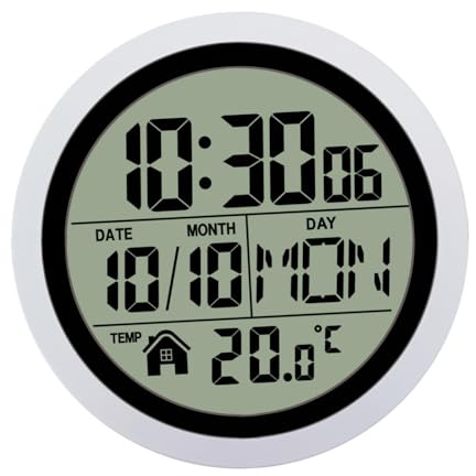 Sharplace wasserdichte Badezimmer-Uhr Mini Badezimmeruhr mit Silikagel Saugnäpfe zum Aufhängen, Funk-Badezimmeruhr, Küchenuhr, Baduhr, Quarz-Uhrwerk, feuchtigkeitsabweisend, 145 x 65 mm Silber