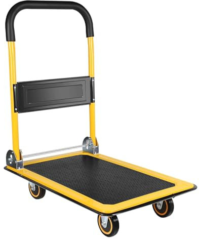 Faltbarer Plattformwagen mit Schwenkrädern, robuster mobiler Trolley aus Metall – zuverlässige und bequeme Transportlösung